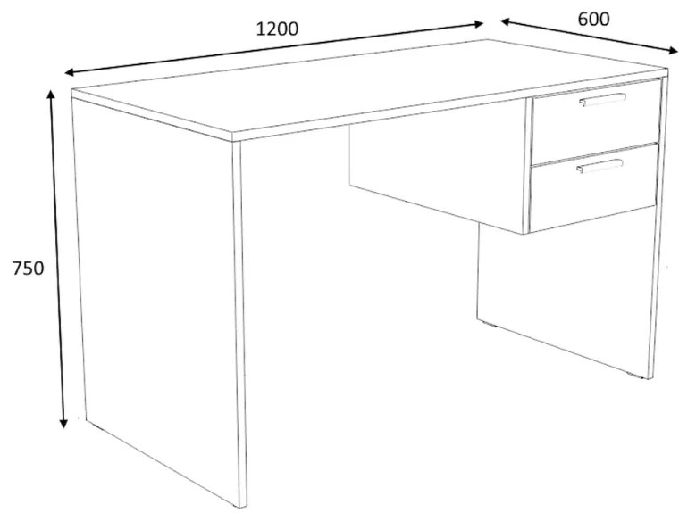 Γραφείο εργασίας Kada Megapap χρώμα λευκό 120x60x75εκ. - GP028-0108,1