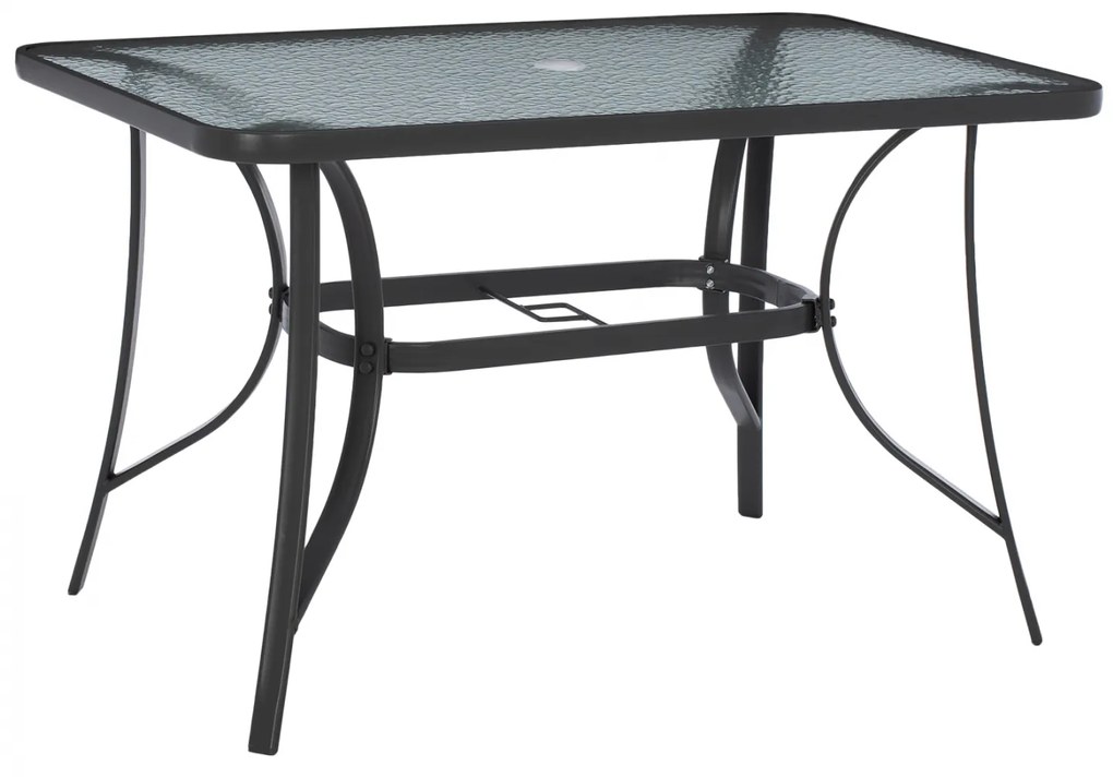 ΤΡΑΠΕΖΙ BRAVO ΜΕΤΑΛΛΙΚΟ ΓΚΡΙ ΓΥΑΛ.ΕΠΙΦΑΝΕΙΑ ΜΕ ΤΡΥΠΑ ΟΜΠΡΕΛΑΣ 120Χ70Χ72Υεκ.HM5021.11