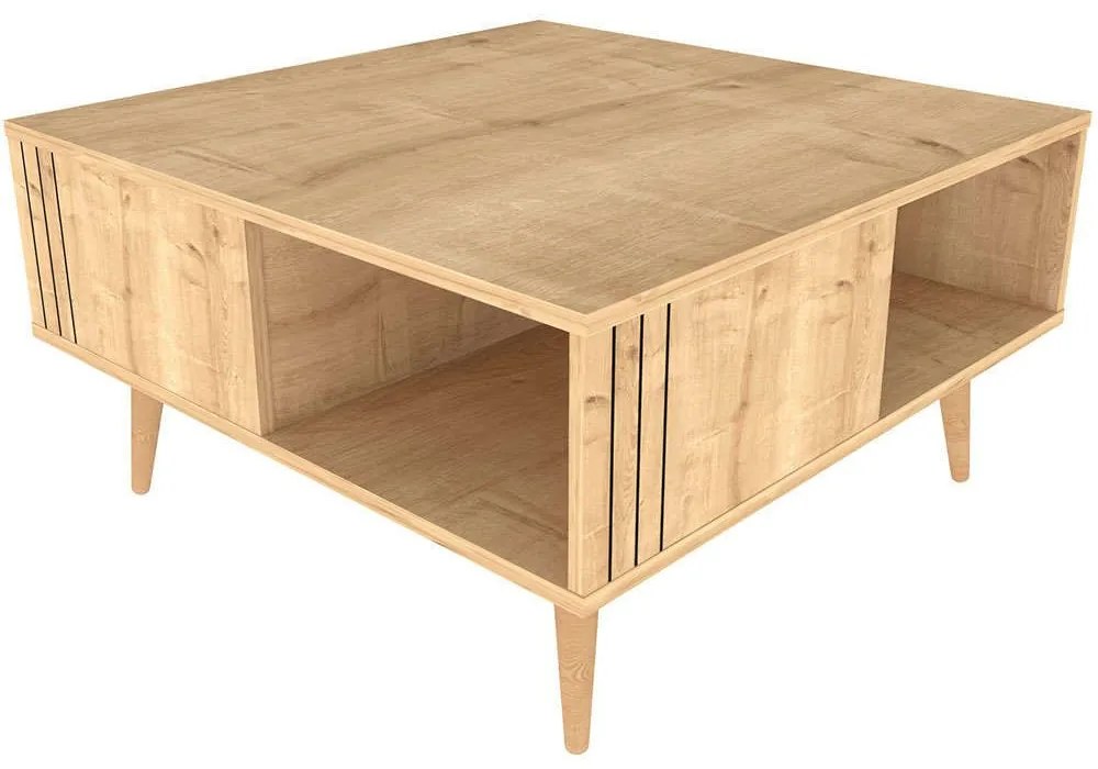 Τραπέζι Σαλονιού Ronas 322RTC1212 89,6x89,6x46,5cm Oak