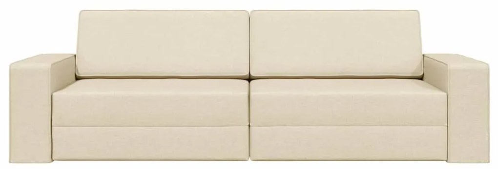 vidaXL Καναπέ-Κρεβάτι Κρεμ 245 x 78 x 77 εκ. ύφασμα