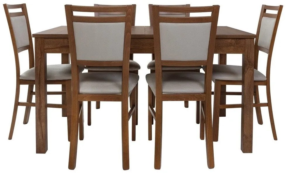Σετ τραπεζαρίας Boston BA114, 77x80x140cm, Αριθμός θέσεων: 6, Γωνιακό | Epipla1.gr