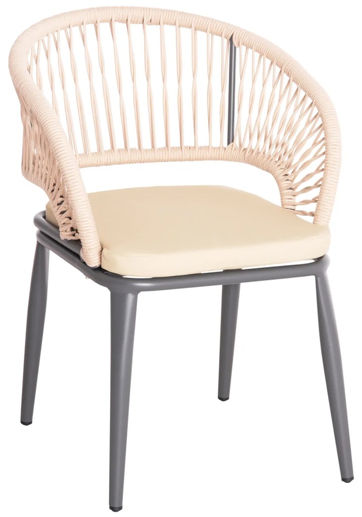 ΠΟΛΥΘΡΟΝΑ ΑΛΟΥΜΙΝΙΟΥ MAGNET HM6287.01 ΣΚΟΥΡΟ ΓΚΡΙ ΜΕ ΚΡΕΜ P.E.ΣΧΟΙΝΙ 59x61x81.5Υεκ