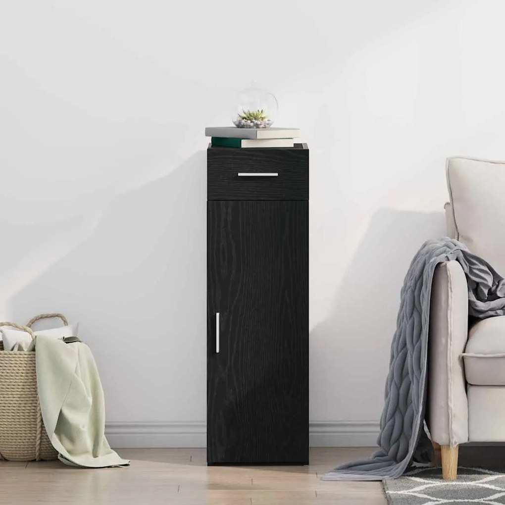 vidaXL Πλαϊνό γραφείο Μαύρη δρυς 30 x 42.5 x 93 εκ. Επεξεργασμένο ξύλο