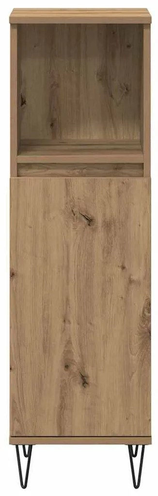 vidaXL Σετ Επίπλων Μπάνιου με πόρτα 3 pcs Artisan Oak 30 x 30 x 180 cm