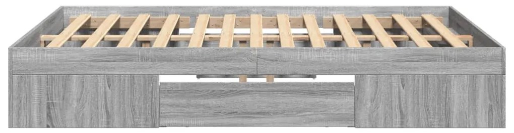 vidaXL Πλαίσιο Κρεβατιού Γκρι Sonoma 120 x 190 εκ. Επεξεργασμένο Ξύλο