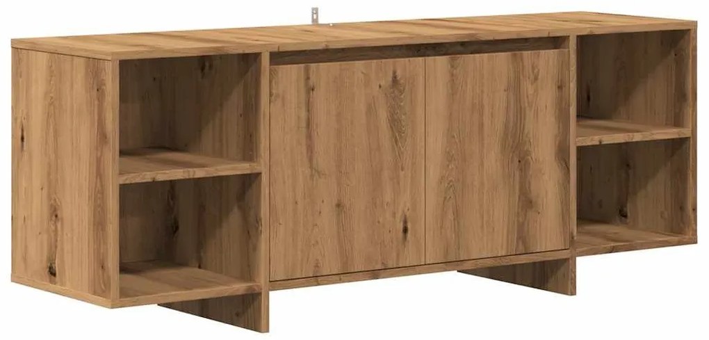 Έπιπλο Τηλεόρασης Αρτισιανή Δρυς 130x35x50 εκ από Επεξεργ. Ξύλο - Καφέ