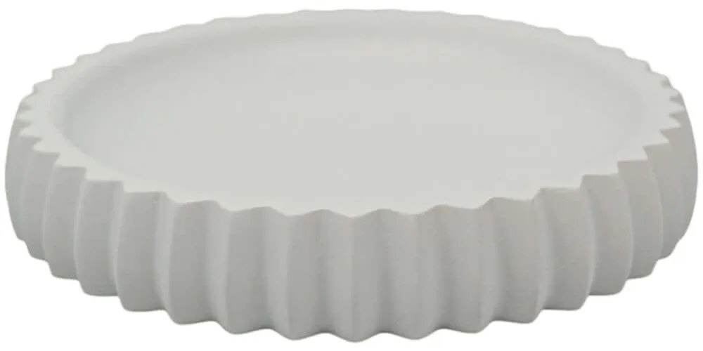 Σαπουνοθήκη Ριγέ 841660 11,1x11,1x2cm White Ankor Πολυέστερ