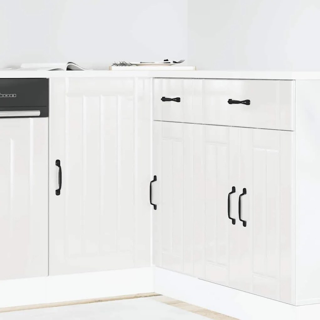 vidaXL Ντουλάπι βάσης νεροχύτη "Lucca" High Gloss White