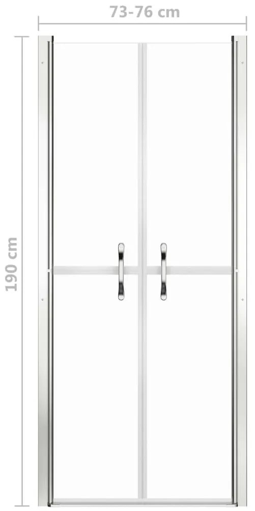 vidaXL Πόρτα Ντουζιέρας Διαφανής 76 x 190 εκ. από ESG