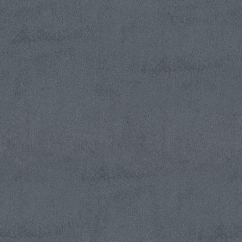 Σκαμπό Αποθήκευσης Σκούρο Γκρι 45 x 45 x 49 εκ. Βελούδινο - Γκρι