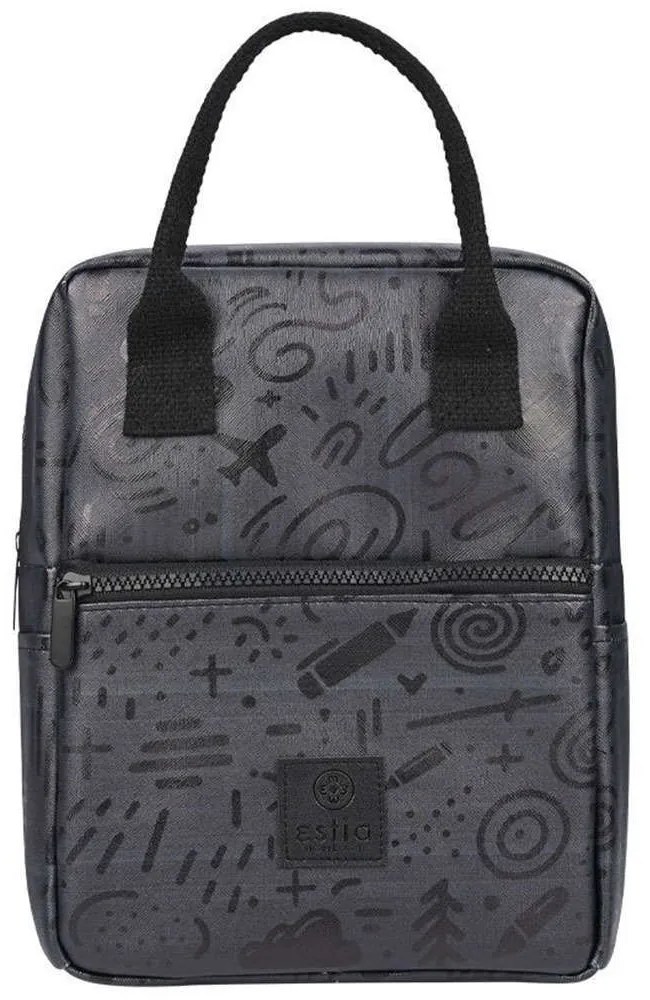 Ισοθερμική Τσάντα Save The Aegean Noir Echo 01-22389 20x14x27cm 7lt Black Estia PVC