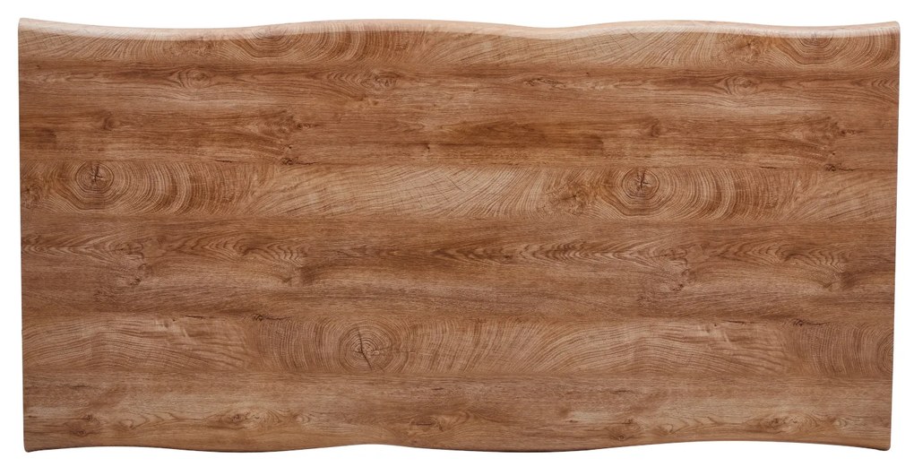 Τραπέζι Τραπεζαρίας AOSA Honey Maple/Μαύρο MDF/Μέταλλο 180x90x76cm