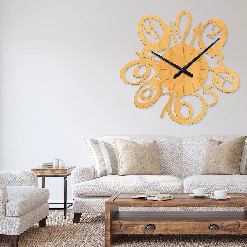 Ρολόι τοίχου  εσωτερικού χώρου ξύλινο clock5 - Clock5-Άχρωμο, 1mx1m