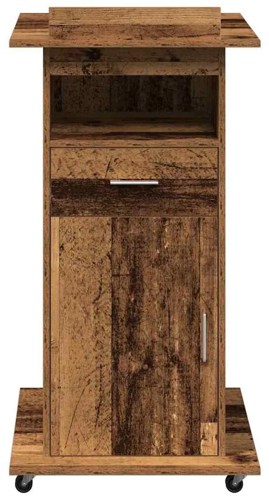 vidaXL Πλατφόρμα Παλιό ξύλο 55 x 55 x 107 cm Επεξεργασμένο ξύλο