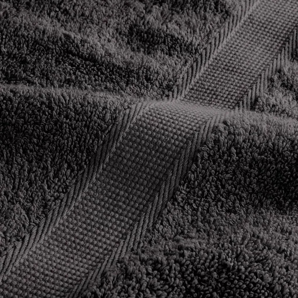 vidaXL Πετσέτες Μπάνιου Premium SOLUND 2 τεμ. Ανθρακί 100x150 εκ. 600 γρ./μ²