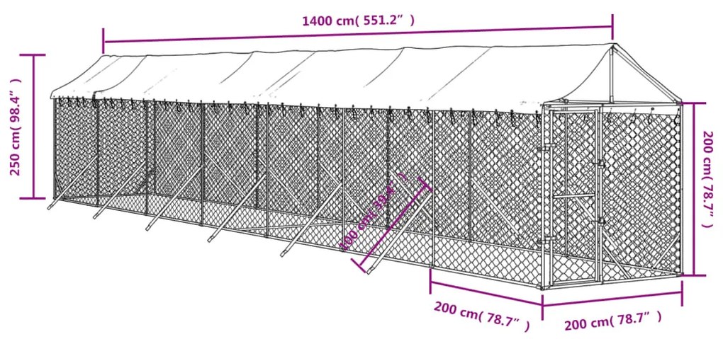 ΚΛΟΥΒΙ ΣΚΥΛΟΥ ΕΞ. ΧΩΡΟΥ ΜΕ ΟΡΟΦΗ ΑΣΗΜΙ 2X14X2,5 Μ. ΓΑΛΒ. ΑΤΣΑΛΙ 3190485