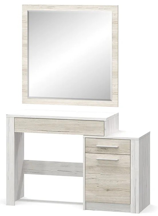 ΤΟΥΑΛΕΤΑ-ΚΑΘΡΕΠΤΗΣ NERUDA PAKOWORLD ΛΕΥΚΟ ANTIQUE-OAK 114,5X39,5X76ΕΚ