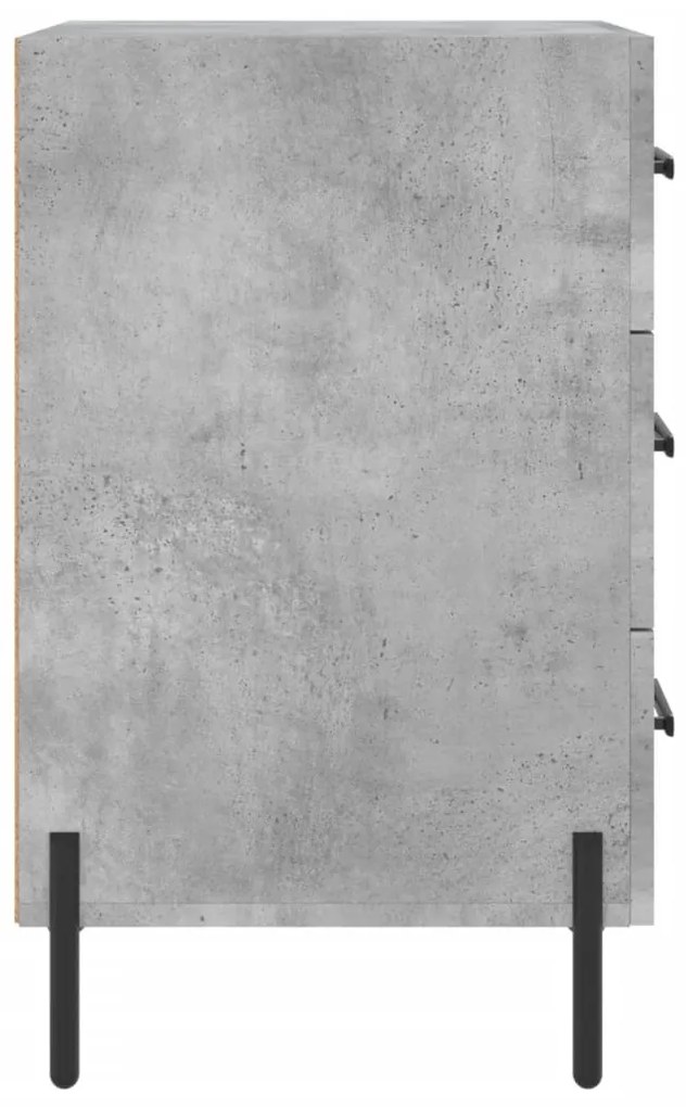 vidaXL Κομοδίνο Γκρι Σκυροδέματος 40x40x66 εκ. από Επεξεργασμένο Ξύλο