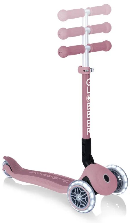 Globber Scooter Junior Foldable Lights Eco Berry