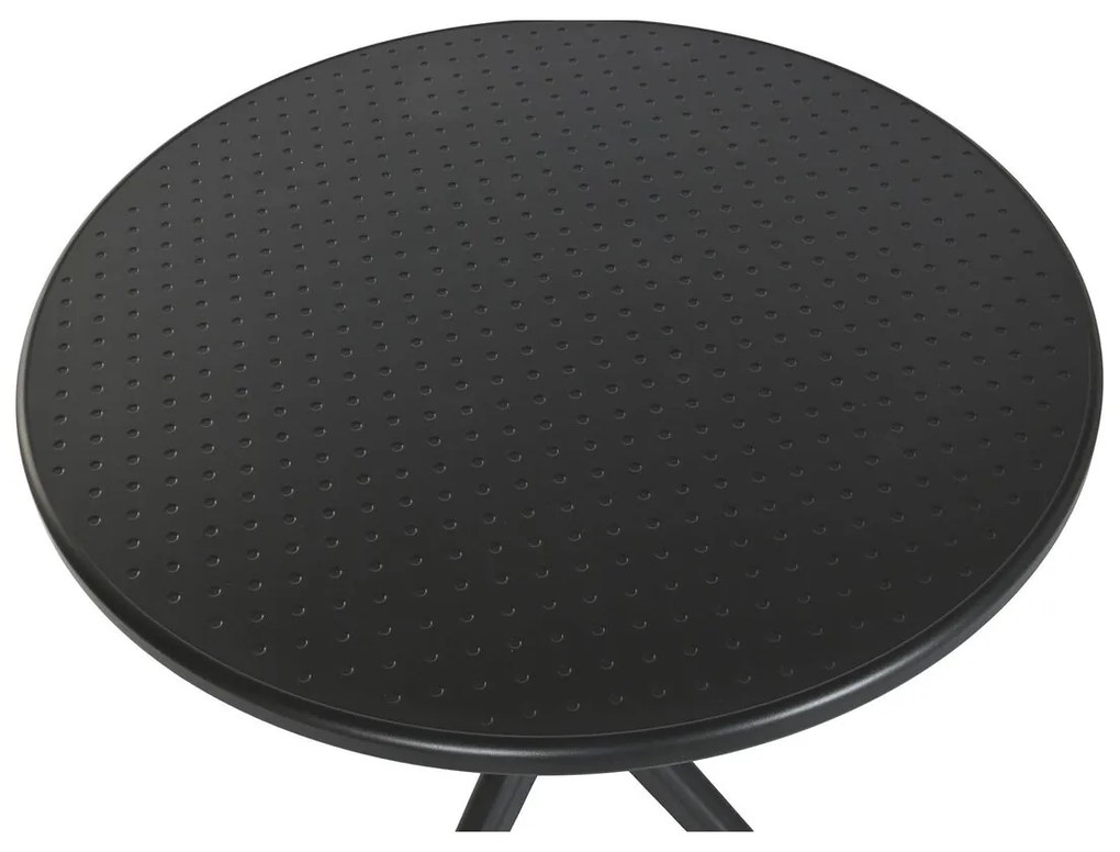 Τραπεζαρία Home ESPRIT Μαύρο Μέταλλο πολυπροπυλένιο 80 x 80 x 75 cm