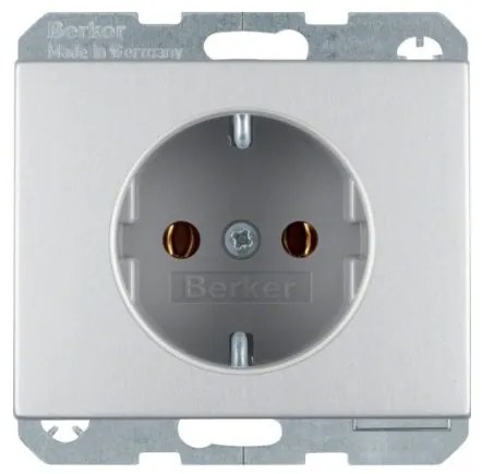 Πρίζα Σούκο Αλουμίνιο Berker K.5 41157003 Hager-41157003-Αλουμίνιο 41157003