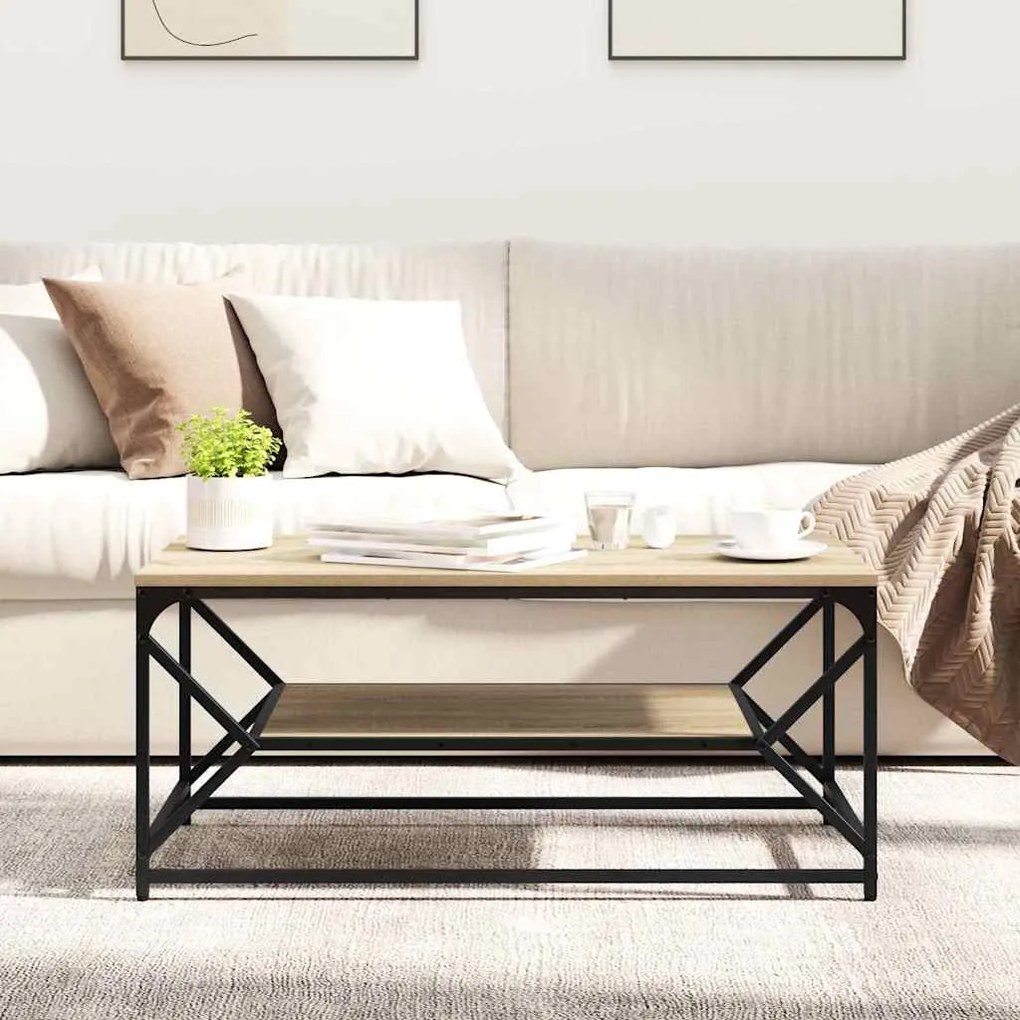 vidaXL Τραπεζάκι σαλονιού Sonoma Δρυς 90 x 50 x 40 cm