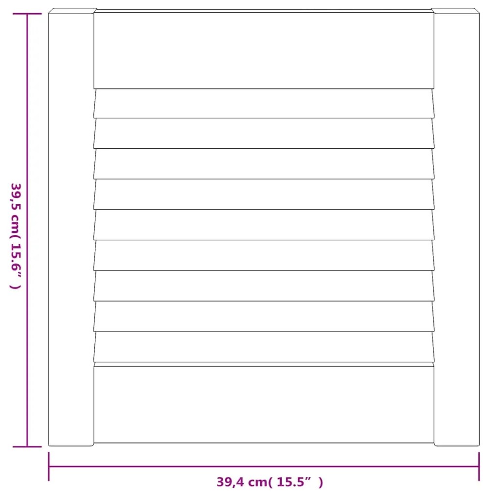 vidaXL Πορτάκια με Περσίδες 4 τεμ Λευκά 39,5x39,4 εκ Μασίφ Ξύλο Πεύκου