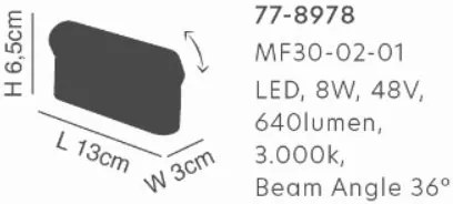 Φωτιστικό Οροφής - Σποτ Ράγας MF30-02-01 MAGNETIC FLEX Surface Mounted Black Magnetic Lighting System - 1.5W - 20W - 77-8978