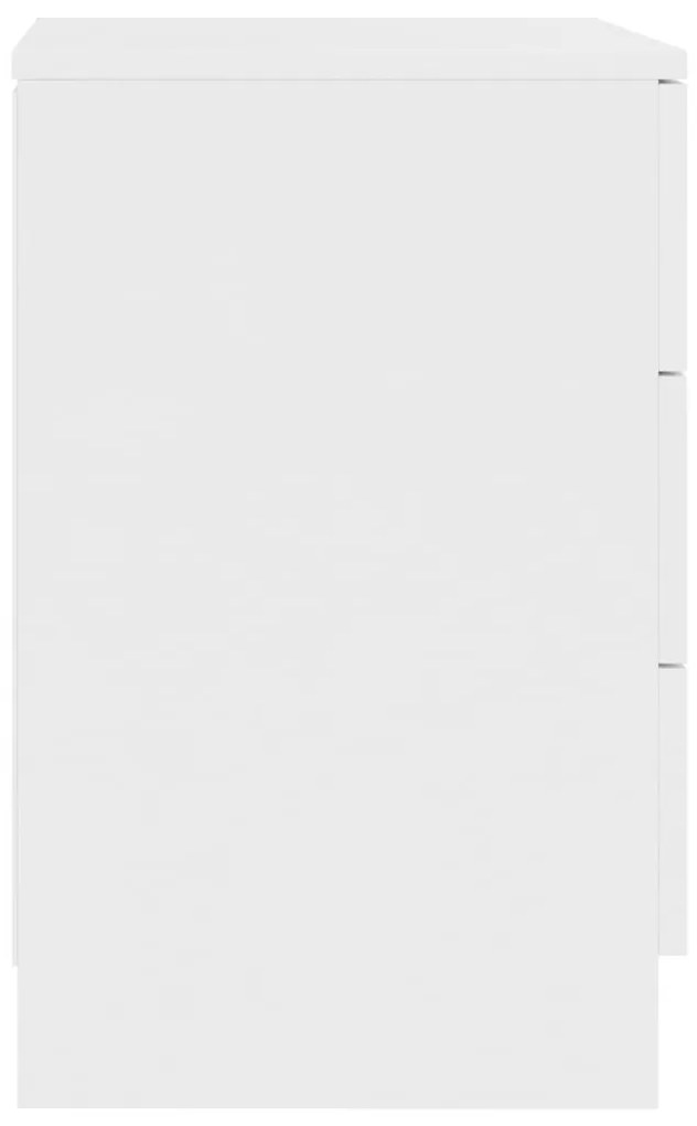 Κομοδίνο Λευκό 38 x 35 x 56 εκ. από Μοριοσανίδα - Λευκό