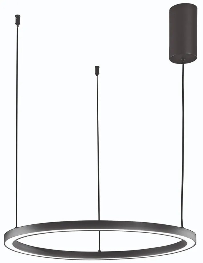 Φωτιστικό Οροφής Κρεμαστό Led-Hoop-S60-NER 4500lm 3000/4000/6500K 150x60cm Black Luce Ambiente Design