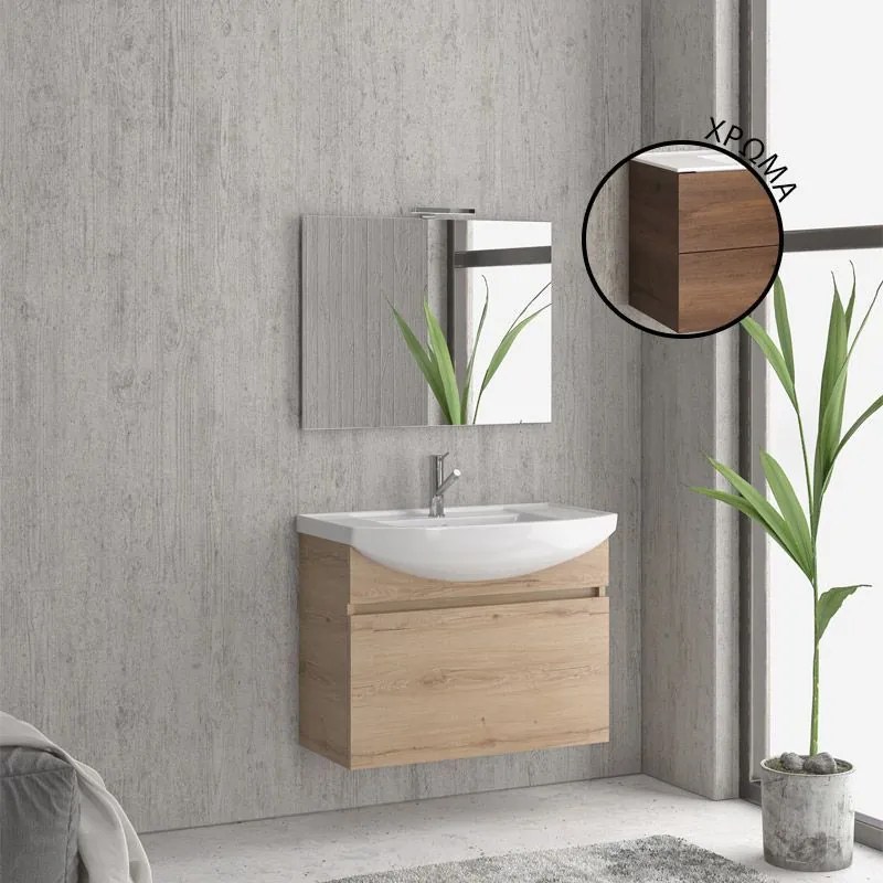 Βάση Νιπτήρα Με Συρτάρι Bianna NBIAD808702 8702 80 77x35x63cm Walnut Karag Μελαμίνη