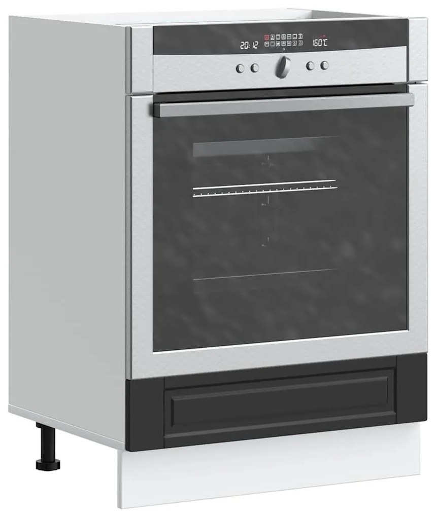 Ντουλάπι φούρνου Porto Μαύρο Επεξεργασμένο ξύλο