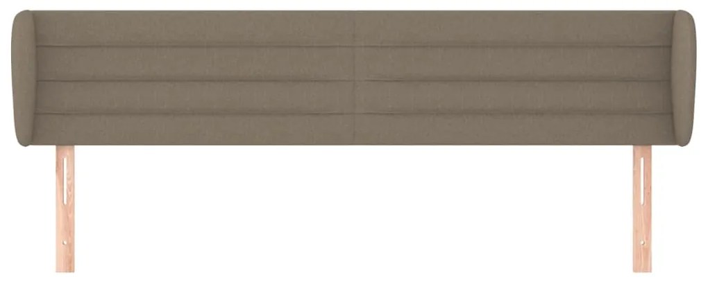 vidaXL Κεφαλάρι με Πτερύγια Taupe 203 x 23 x 78/88 εκ. Υφασμάτινο