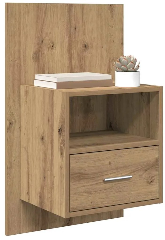 vidaXL Ντουλάπι κρεβατιού 2 pcs artisan δρυς 48.5 x 32.5 x 80 εκ