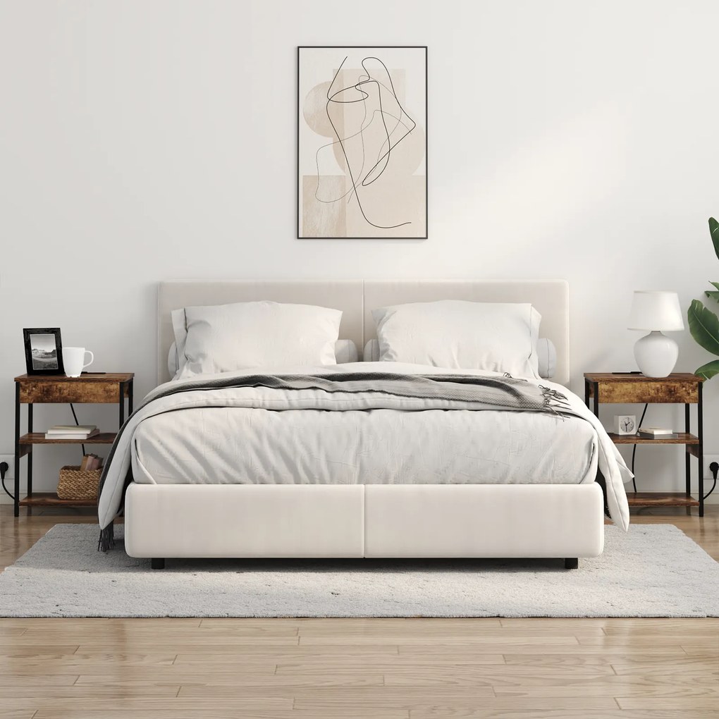 vidaXL Κομοδίνο Καπνιστή δρυς 41 x 31 x 51 εκ. Επεξεργασμένο ξύλο