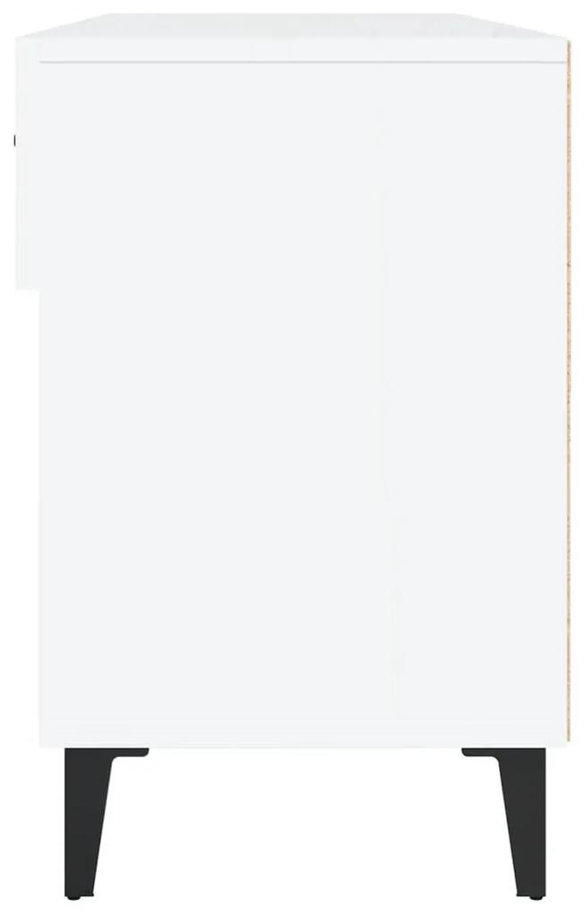 Παπουτσοθήκη Γυαλιστερό Λευκό 102x35x55 εκ. Επεξεργασμένο Ξύλο - Λευκό