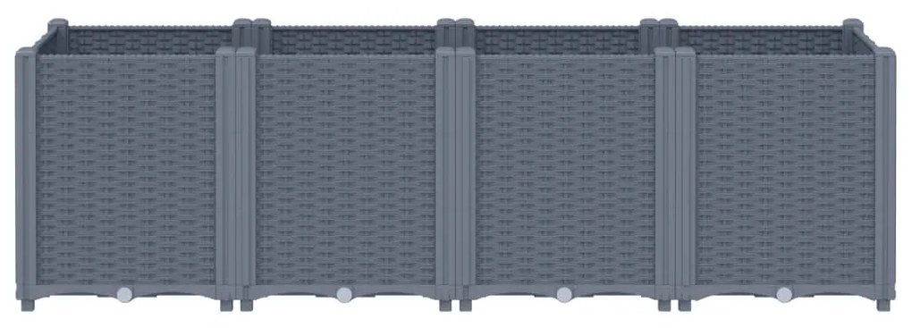 vidaXL Ζαρντινιέρα Κήπου Μπλε Γκρι 160x40x53 εκ. Πολυπροπυλένιο
