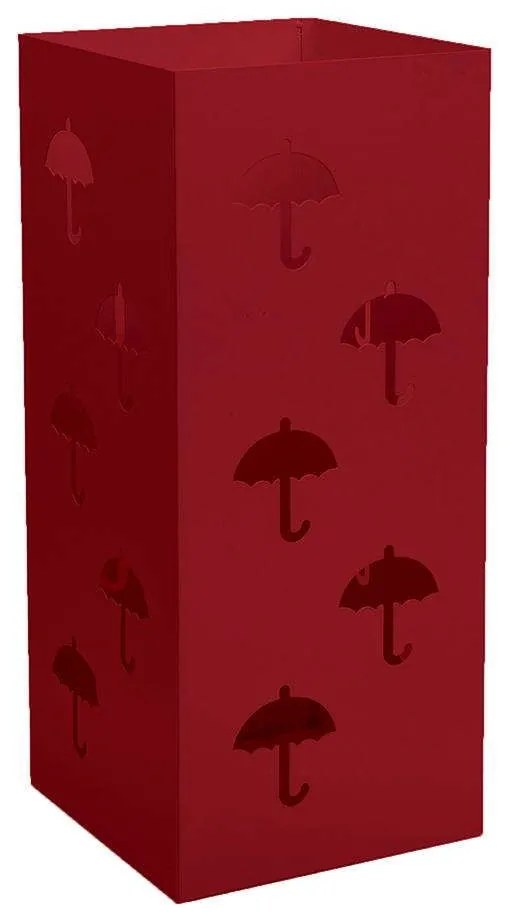 Ομπρελοθήκη Τετράγωνη 25-153 22x22x50cm Matte Bordeaux Pam&amp;Co Stainless Steel