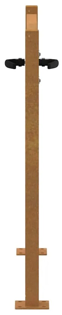 vidaXL Πόρτα Κήπου από Μπαμπού με Σχέδιο Ατσάλι Corten 100x100 εκ.