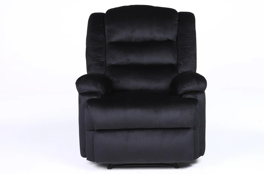 Πολυθρόνα Ανακλινόμενη ArteLibre CARINAE Μαύρο Βελούδο 93x90x100cm