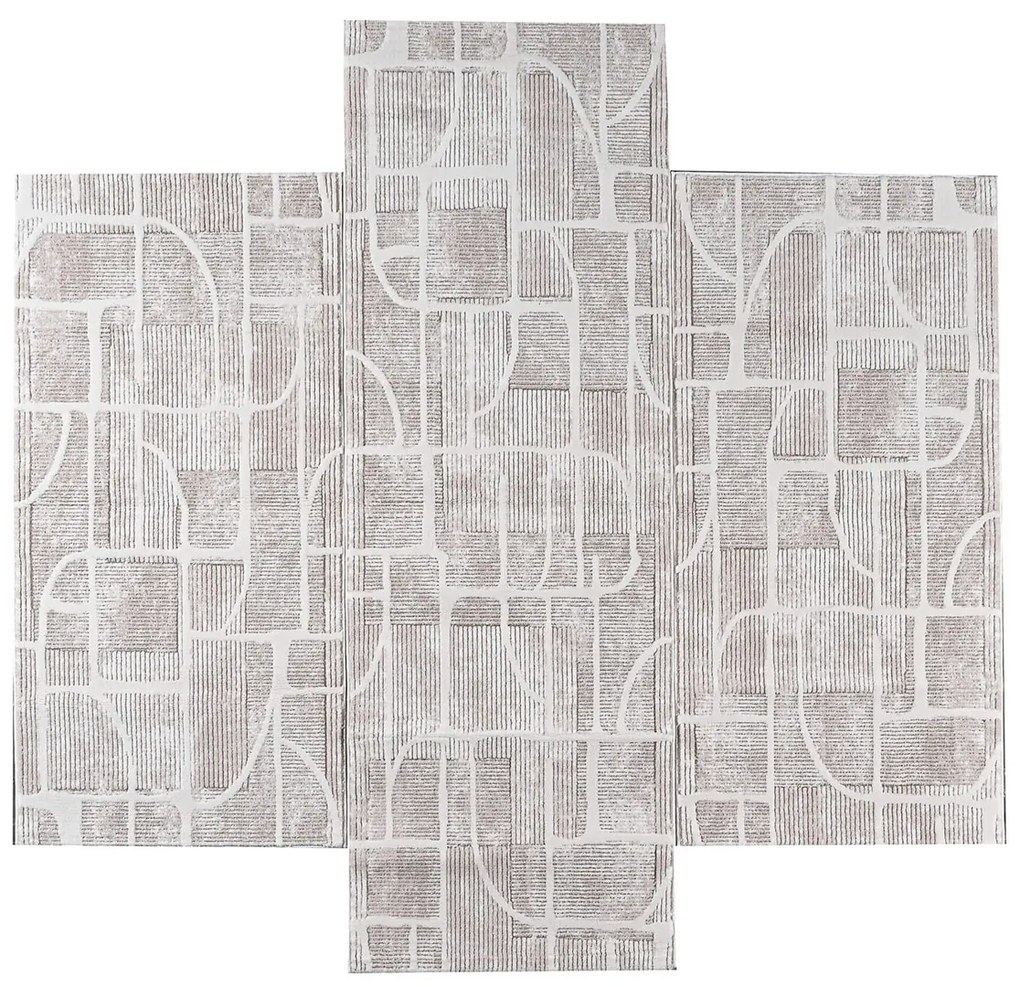 Χαλιά Κρεβατοκάμαρας (Σετ 3τμχ) Pierre Cardin Loft 23 Beige