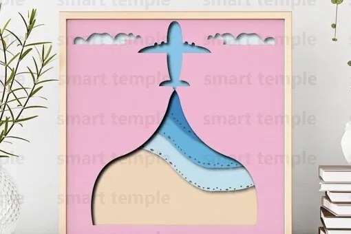 Intra απο ξύλο plywood 3mm-4mm πάχος αεροπλάνου για Cricut, Clouds 3d Δίασταση 30x20 cm INTRAFABR-81182977