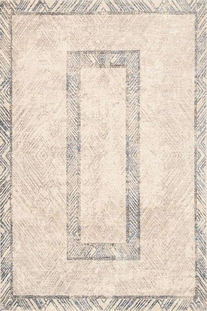 Χαλί Bomonti 3450 Beige-Blue New Plan 80X150cm