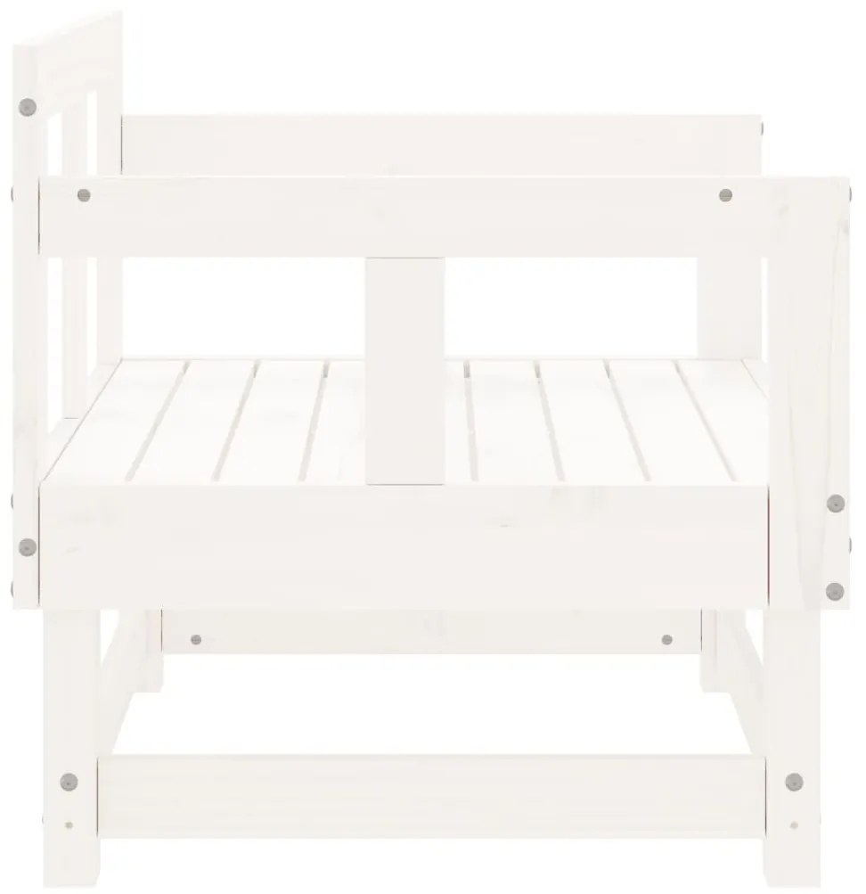 Καρέκλες Κήπου 2 τεμ. Λευκές από Μασίφ Ξύλο Πεύκου - Λευκό