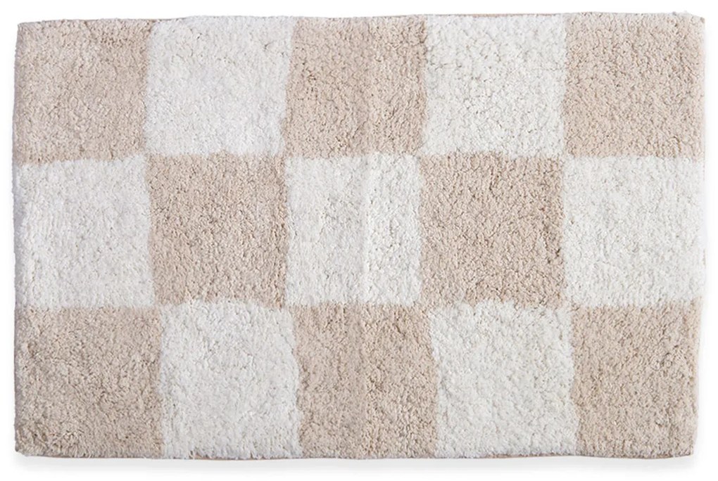 Πατάκι Μπάνιου (50x80) Nef-Nef Homeware Chess Ecru