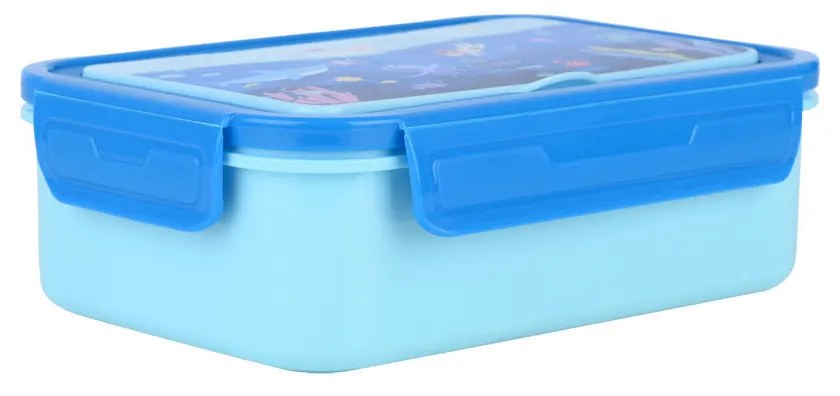 Φαγητοδοχείο Παιδικό 2 Ανοξείδωτων Θέσεων Με Πιρούνι-Κουτάλι-Μαχαίρι 900ml-20x13,2x7εκ. Ocean Play Save The Aegean Estia 01-33651