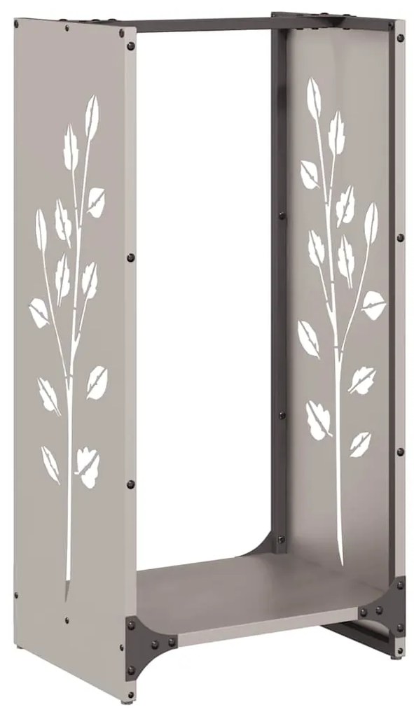 vidaXL Ράφι για καυσόξυλα 40x30x80 cm Ατσάλι σκληρυθέν στον αέρα