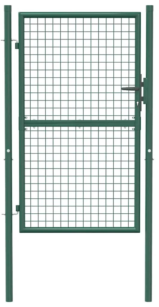 vidaXL Πόρτα Περίφραξης Πράσινη 100 x 150 εκ. Ατσάλινη