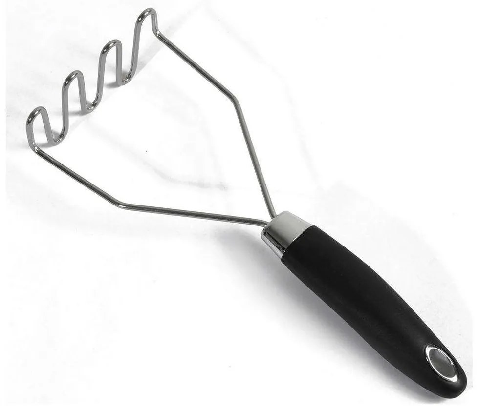 Πρέσα Πατάτας Με Λαβή Σιλικόνης 01-2947 26cm Black-Silver Estia Stainless Steel