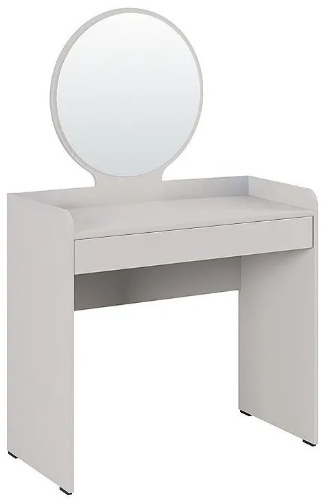 Megapap Τουαλέτα Με Καθρέπτη Curve Λευκό Του Πάγου 90x47x142εκ.
